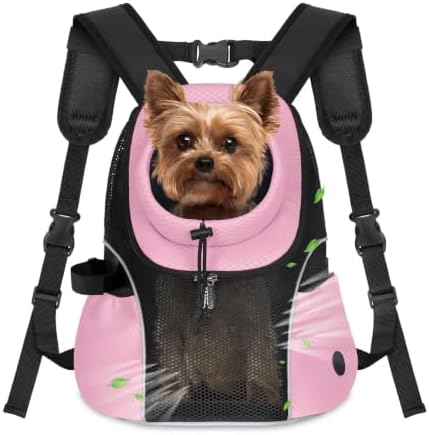WOYYHO Pet Dog Carrier Backpack, Ventilated Mesh Small Dog Front Backpack by WOYYHO
