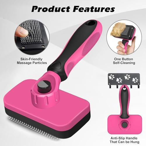 3PCS Cat Grooming Supplies, Cat Brush & Nail Clipper/Trimmer & Flea Comb - Image 2