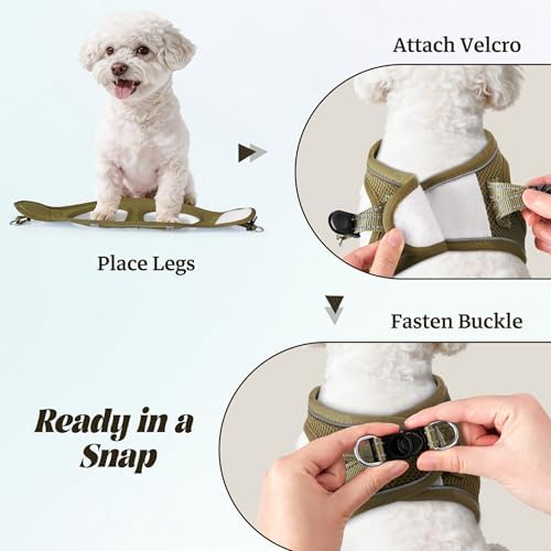 No Pull Dog Puppy Harness and Leash Set Reflective Mesh Vest X-Small - Image 4