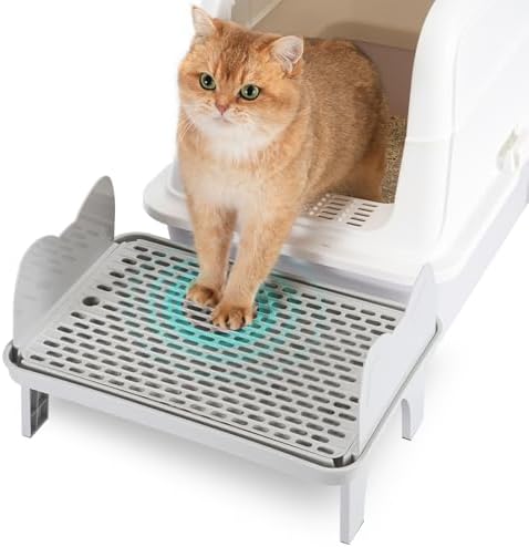 Uross Cat Litter Box Step, Extra Large Litter Box Ramp/Stairs by Uross