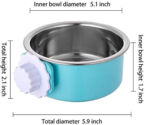Stainless Steel Removable Pet Food Bowl, Anti-overturn Water Feeder Container - Image 2
