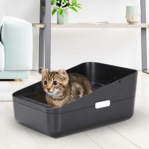 Sfozstra Small Cat Litter Box: Leak Resistant Removable Tray Modern Style - Image 6