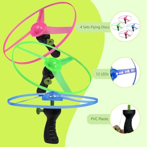 M.best 12 Sets LED Flying Set, Fun Flying Saucers Toys - Image 4
