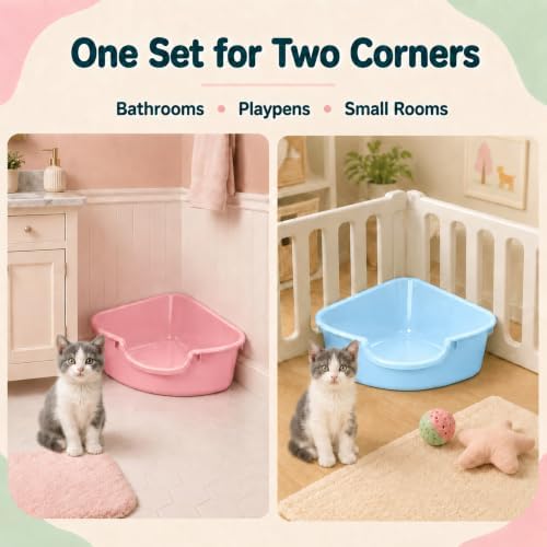 Corner Litter Box, Low Entry Kitten Litter Box - Image 6