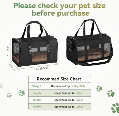 Petsfit Large Cat Carrier for Car Travel, Patented Seat Belt Buckle, 20 lb - Image 4