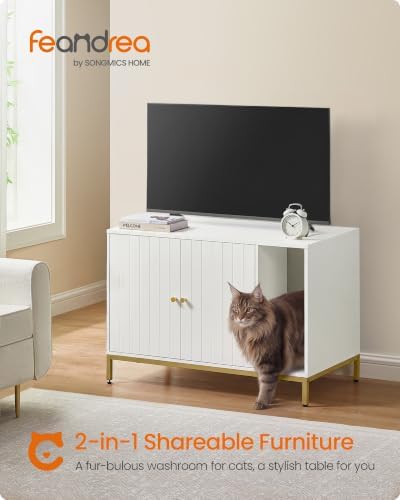 Feandrea Cat Litter Box Enclosure, - Image 2