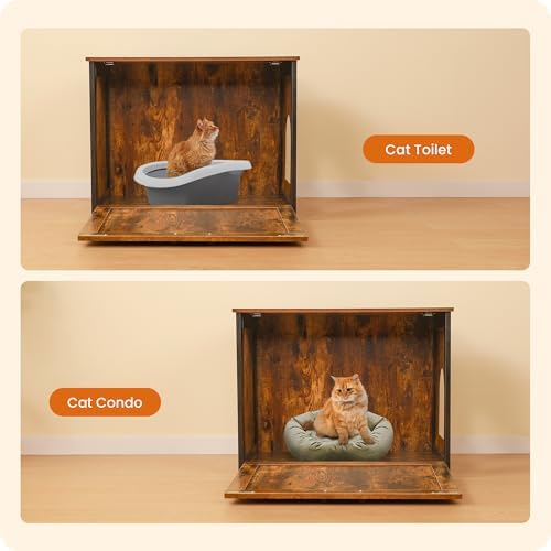 Dwanton Cat Litter Box Enclosure, Hidden Litter Box Furniture, 27.6 Inches - Image 7