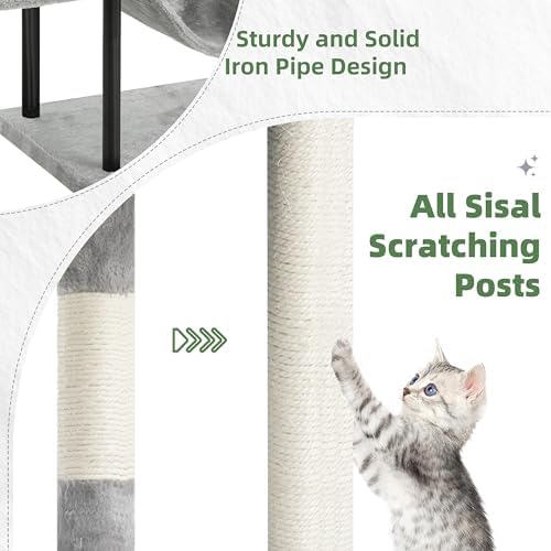 Gitelsnour Cat Tree, 43.3'' Cat Tower - Image 5