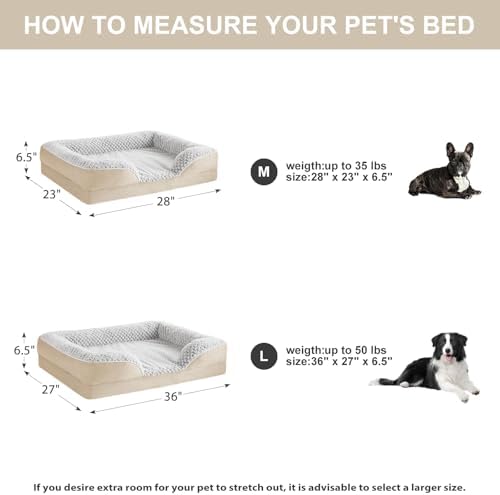 LEXTRO Washable Orthopedic Dog Bed, Waterproof Couch - Image 5