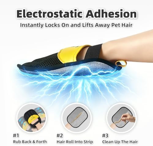 2Pcs Pet Hair Removal Glove for Dogs & Cats, Electrostatic Pet Hair Remover - Image 3
