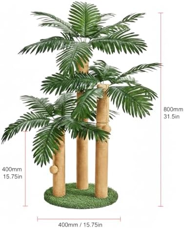 LEMONDA 31.5Inch Palm Tree Cat Scratching Post - Image 3