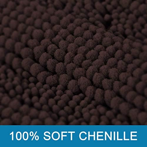 H.VERSAILTEX Bath Mats for Bathroom Non Slip Extra Thick Chenille Striped Bath - Image 3