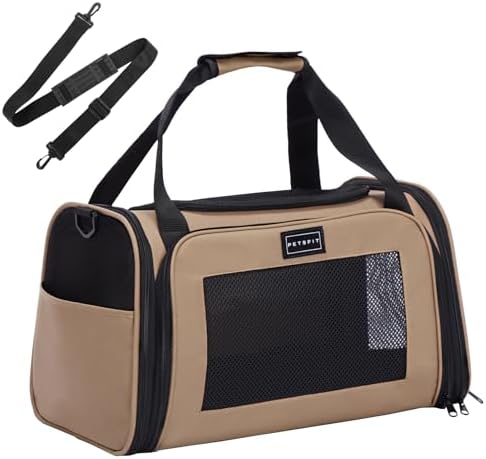 PETSFIT PET Carrier for Cat, Small Dogs, Dog Carrier Airline Approved, TSA by Petsfit