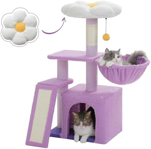 PETEPELA Cactus Cat Tree for Kittens & Small Cats, 32in Cat Tower by PETEPELA