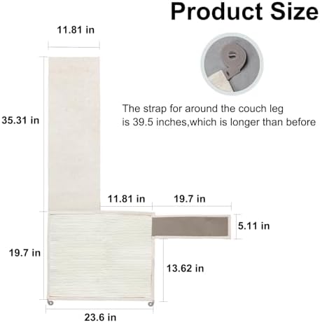 Cat Scratch Sofa Protector, 23.6" L*19.7" W Cat Scratch Furniture Protector Pad - Image 2