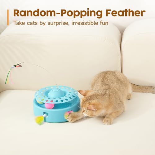 Potaroma Cat Toys 3-in-1 Automatic Interactive Kitten Toy, Fluttering Butterfly - Image 4
