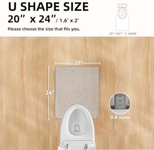 TYUU Toilet Rug, Thin Toilet Rugs U Shaped Washable Non Slip Absorbent Quick - Image 2