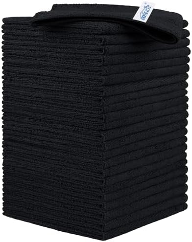 HOMEXCEL 24PK Microfiber Cleaning Cloth, Cleaning Rag by HOMEXCEL
