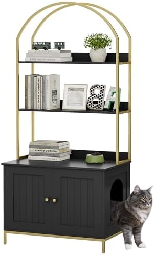 Homhedy Cat Litter Box Enclosure by Homhedy