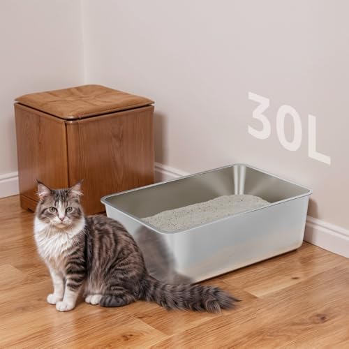 Stainless Steel Litter Box, XXL Metal Cat Litter Box - Image 6