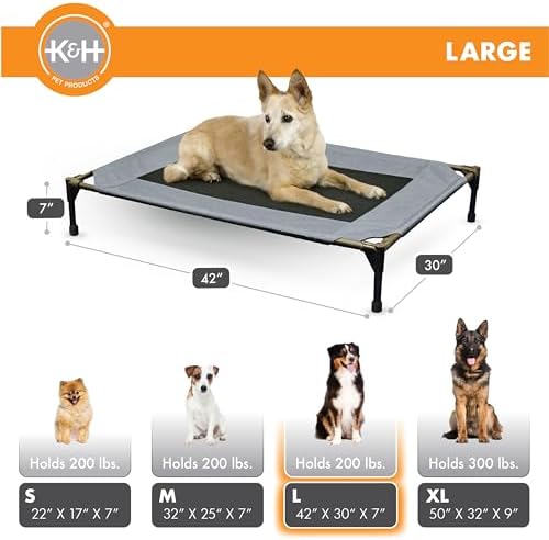 K&H Outdoor Elevated Dog Bed for Medium & Large Pets, Large 42x30in - Image 4