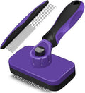 2PCS Self Cleaning Slicker Brush & Dog Comb by Unknown