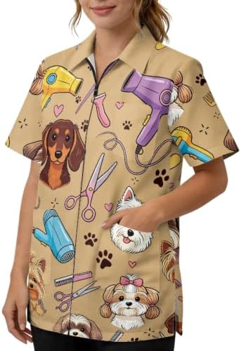 Grooming Smock for Dog Groomer Professional Design Water Hair Proof - Image 2