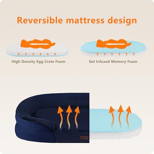 Dwanton Orthopedic Waterproof Medium Dog Bed Sofa, Gel Memory Foam - Image 3