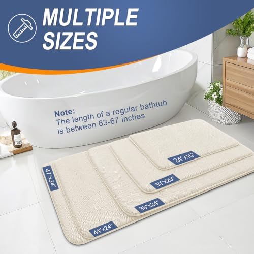 OLANLY Memory Foam Bathroom Runner Rugs 70x24, Absorbent Long Mat - Image 5