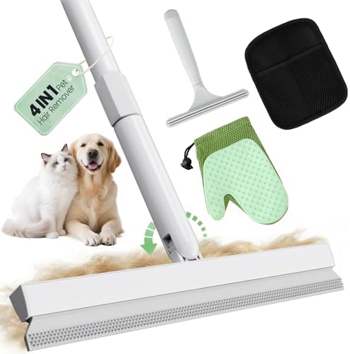 Carpet Rake for Pet Hair Removal Tool - 4 in 1 Pet Hair Remover Kit for Dog Cat by PWBSLAI