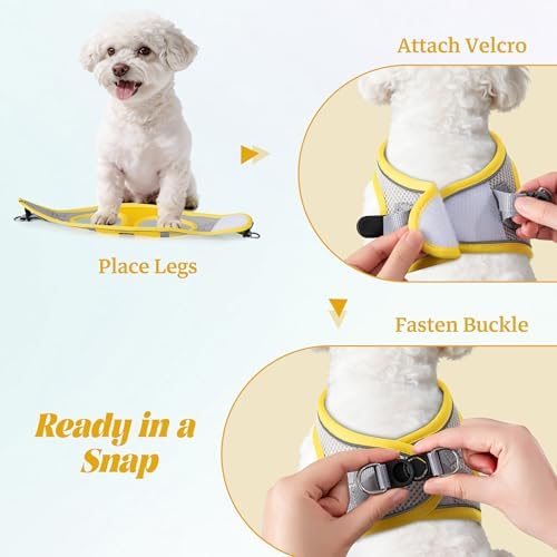 No Pull Dog Puppy Harness and Leash Set Reflective Mesh Vest X-Small - Image 4