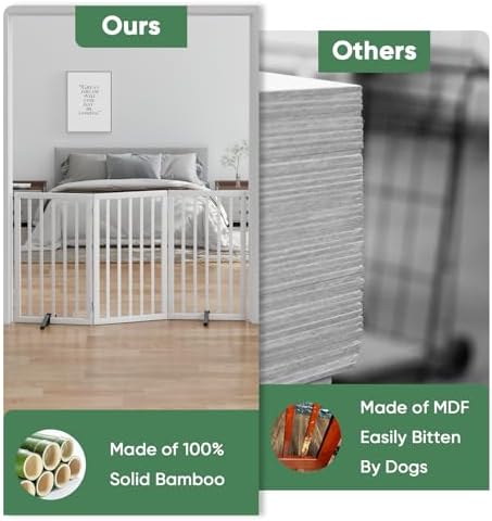 Dog Gates for Doorways, Tall Dog Gate Indoor, Foldable Pet Gates for Doorways - Image 6