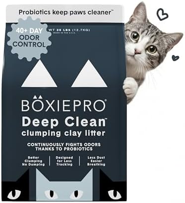 Boxie Probiotic Cat Litter, 40 Day Control, Clumping Clay Kitty Litter by Boxiecat