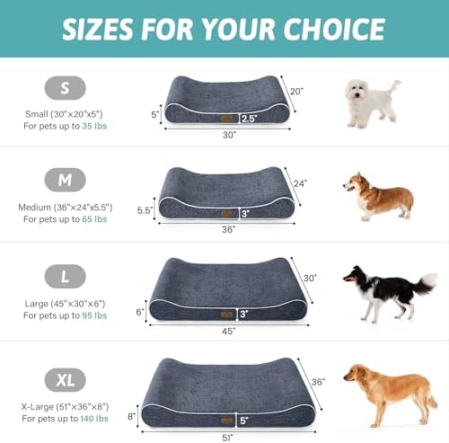 COZY KISS Orthopedic Dog Bed, for Large Dogs up to 90 lbs - Image 2
