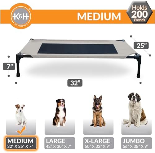 K&H Outdoor Elevated Dog Bed, Cooling Raised Dog Bed, Medium 32x25in - Image 3