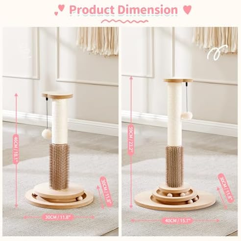 Made4Pets Cat Scratching Post for Indoor Cats - Image 3
