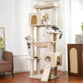 XXL Cat Tree Tower 70”with Oversized Bed, 2 Condos by Pawfessor