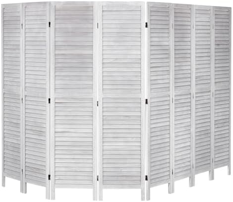 VEVOR Wood Room Divider, 8 Panel Wood Folding Privacy Screen, 66.9 Inches Tall - Image 4
