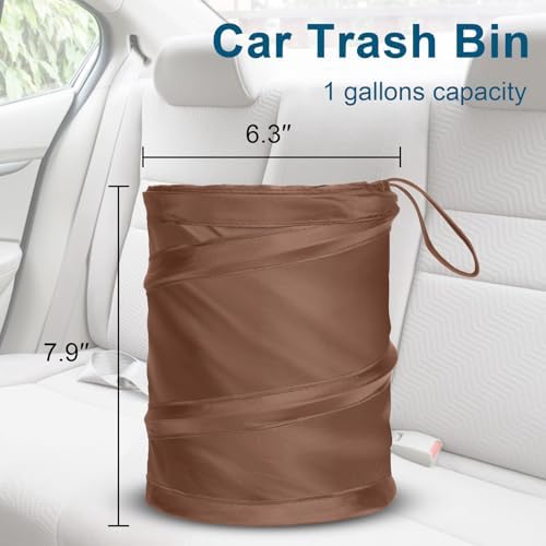 Car Trash Can, 2 Packs Mini Car Garbage Can, Collapsible Trash Bin - Image 3