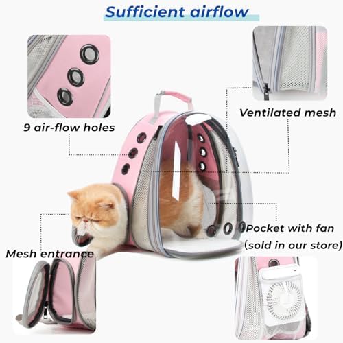 Lollimeow Expandable Bubble Cat Carrier Backpack, Supports up to 16 lbs - Image 2