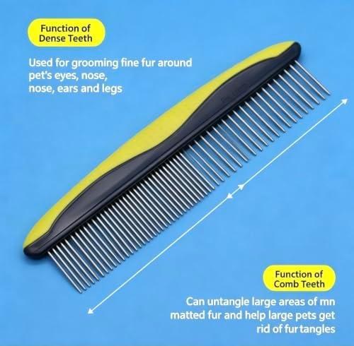 3-in-1 Pet Grooming Tool, Dematting Comb& Undercoat Rake - Image 6