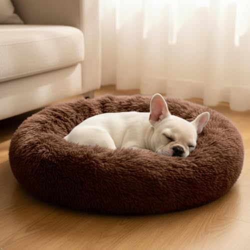 Comfort Donut Dog Bed for Small Dogs, Cat Bed & Pet Bed for Indoor Use by SUVAMJAM