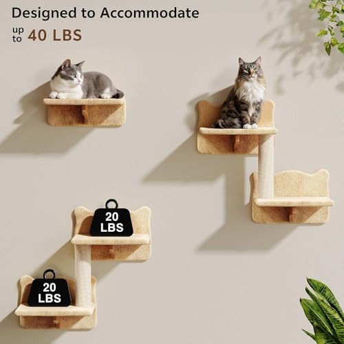 Cat Wall Furniture, 26 in 1 Cat Shelves w/Cat Tree - Image 5