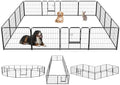 NEWBULIG Dog Playpen Indoor 16 Panels 24 Inch, Outdoor Metal Dog Fence Pen by NEWBULIG