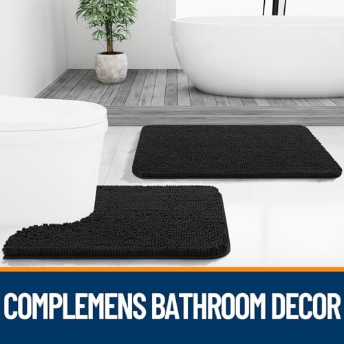 OLANLY Large Bathroom Rugs 44x32, Extra Soft Absorbent Chenille Bath Rugs - Image 7