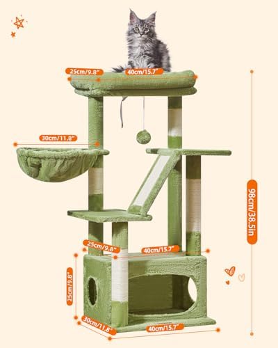Taoqimiao Cat Tree, 38.5In Cat Tower - Image 7