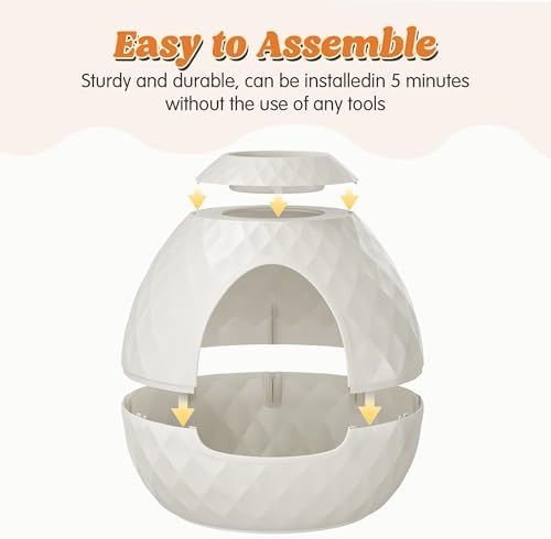 Plant Litter Box Egg-Shaped, Hidden Cat Litter Box Enclosure - Image 7