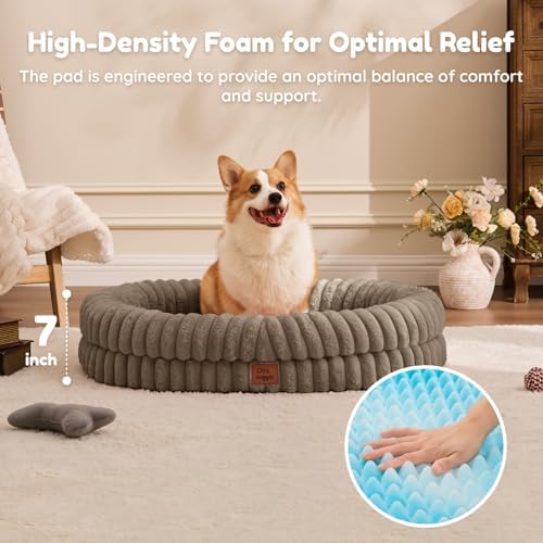 ChiXnuggle Orthopedic Dog Bed, Washable Cover, Faux Fur Bolster Pet Couch - Image 5