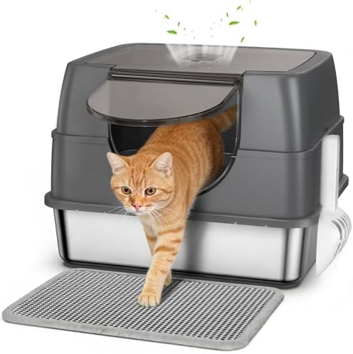 Stainless Steel Litter Box by Makeyourpetslifebetter
