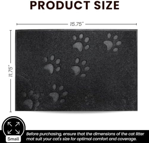 Andalus Small Cat Litter Mat, Non-Slip & Easy to Clean Cat Litter Box Mat - Image 3